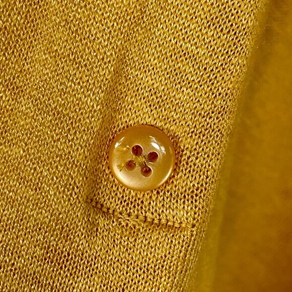 Cynthia Rowley Linen Hooded Longline Cardigan Yellow Gold Tab Sleeve Small - Picture 8 of 12